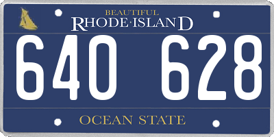 RI license plate 640628