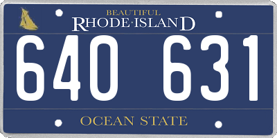 RI license plate 640631