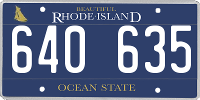 RI license plate 640635