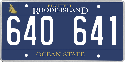 RI license plate 640641