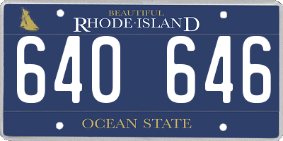 RI license plate 640646