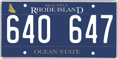 RI license plate 640647