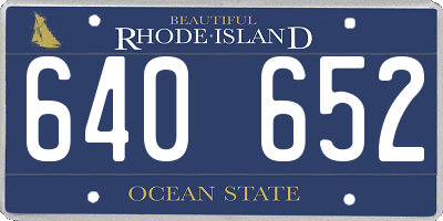 RI license plate 640652