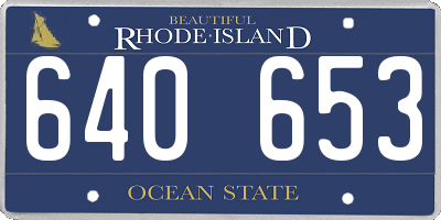 RI license plate 640653