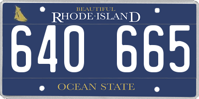 RI license plate 640665