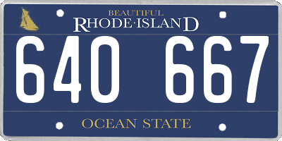 RI license plate 640667
