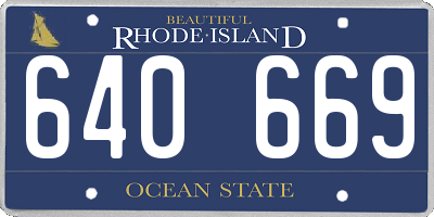 RI license plate 640669