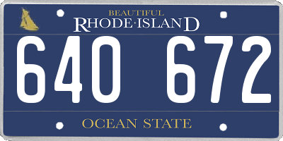 RI license plate 640672