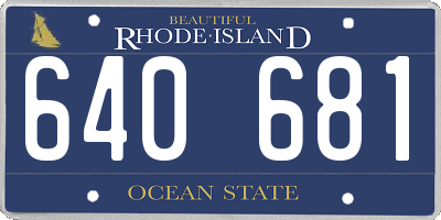 RI license plate 640681