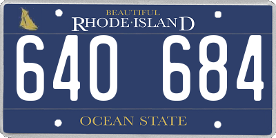 RI license plate 640684