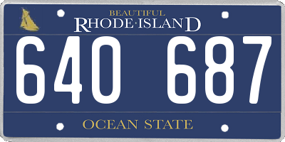 RI license plate 640687