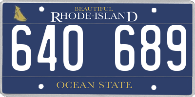 RI license plate 640689