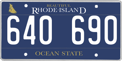 RI license plate 640690