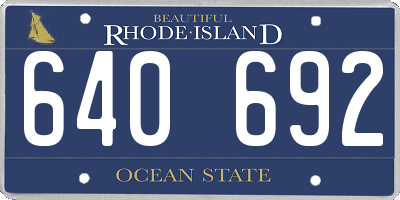 RI license plate 640692