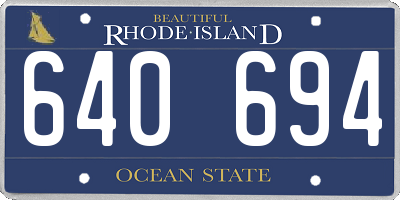RI license plate 640694