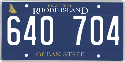 RI license plate 640704