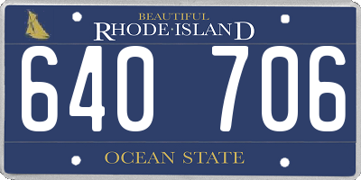 RI license plate 640706