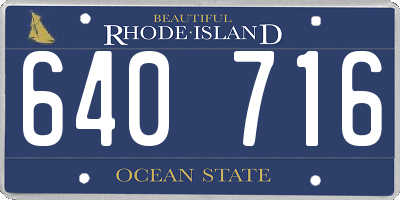 RI license plate 640716