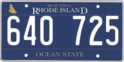 RI license plate 640725