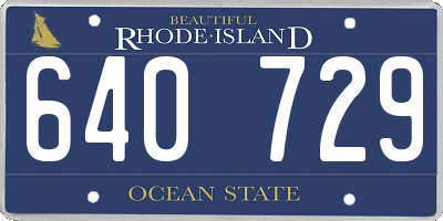 RI license plate 640729