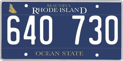 RI license plate 640730