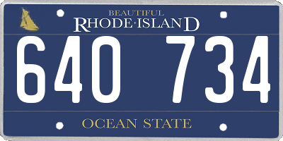 RI license plate 640734