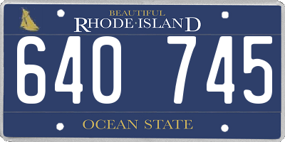RI license plate 640745