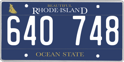 RI license plate 640748