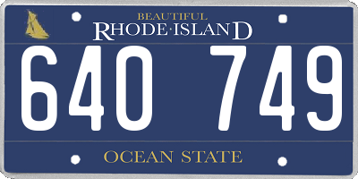 RI license plate 640749