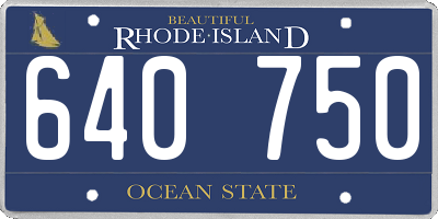 RI license plate 640750