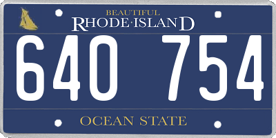 RI license plate 640754