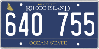 RI license plate 640755