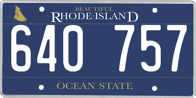 RI license plate 640757