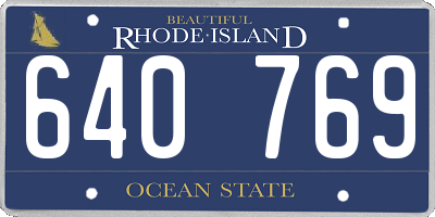 RI license plate 640769