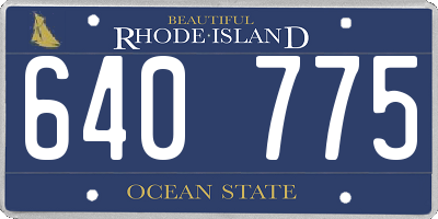 RI license plate 640775