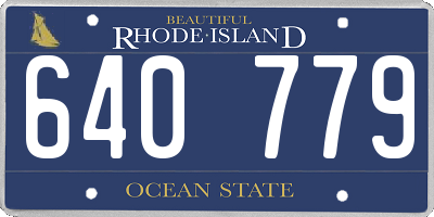 RI license plate 640779