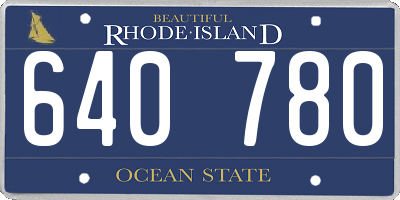 RI license plate 640780