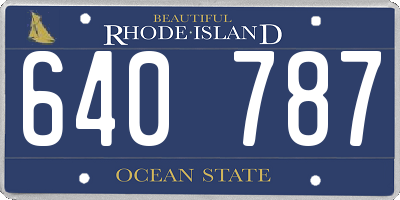 RI license plate 640787