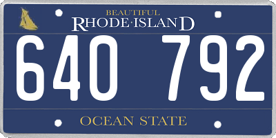 RI license plate 640792