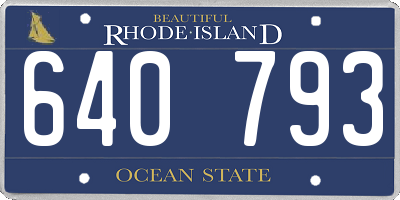 RI license plate 640793