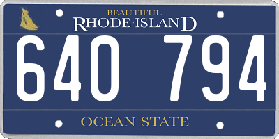RI license plate 640794