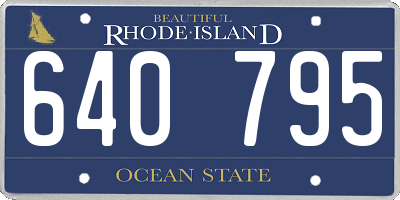 RI license plate 640795