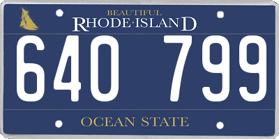 RI license plate 640799