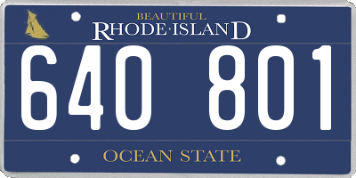 RI license plate 640801