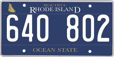 RI license plate 640802