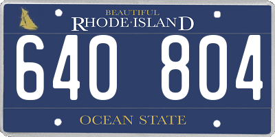 RI license plate 640804