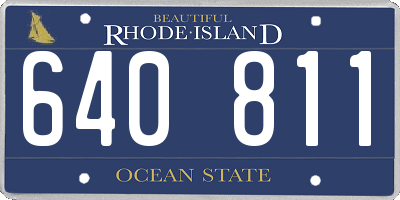 RI license plate 640811