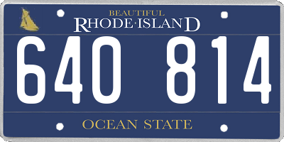 RI license plate 640814