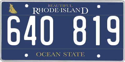 RI license plate 640819
