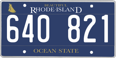 RI license plate 640821
